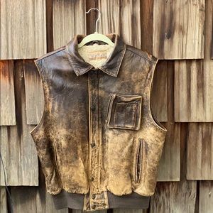 Brown Leather Vest